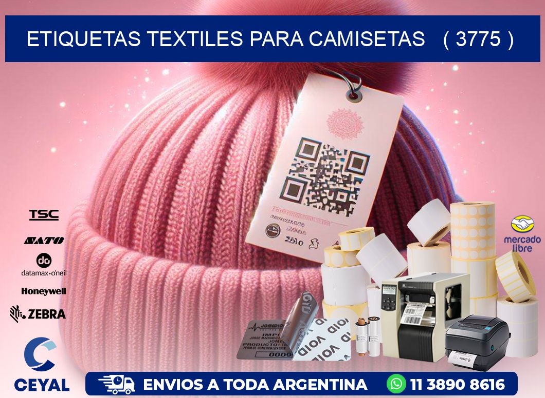 ETIQUETAS TEXTILES PARA CAMISETAS   ( 3775 )