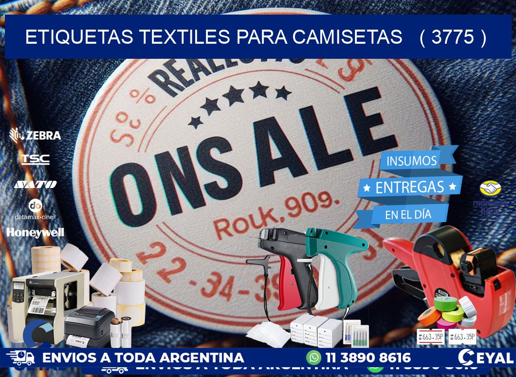 ETIQUETAS TEXTILES PARA CAMISETAS   ( 3775 )