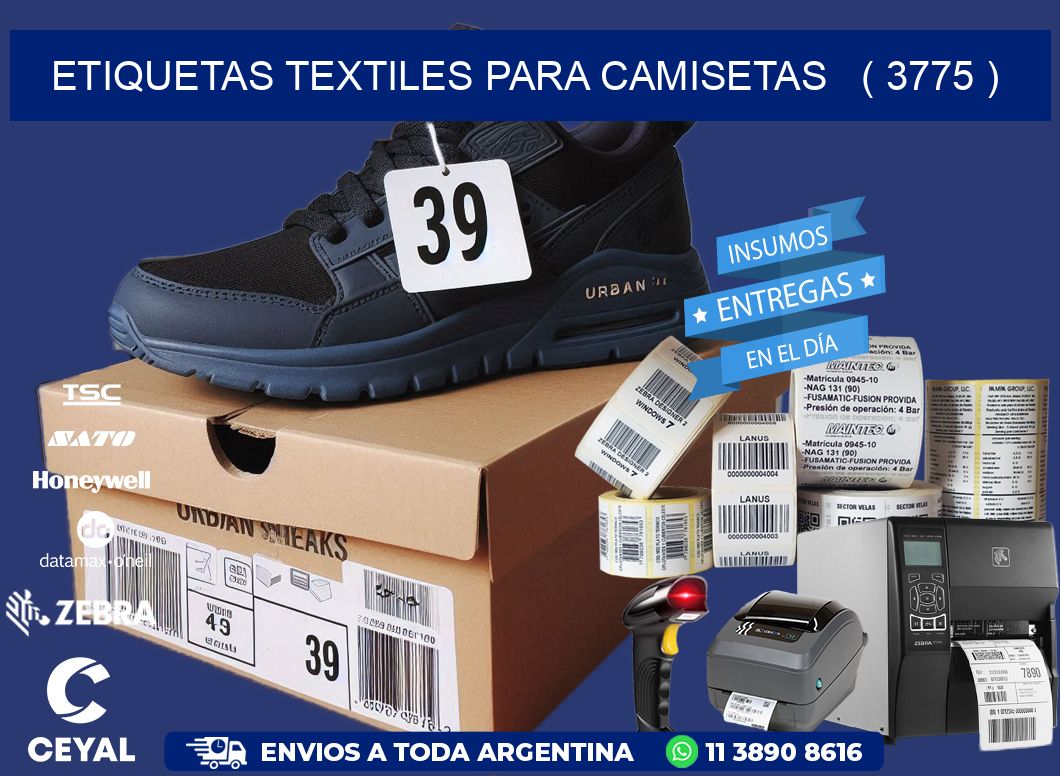 ETIQUETAS TEXTILES PARA CAMISETAS   ( 3775 )
