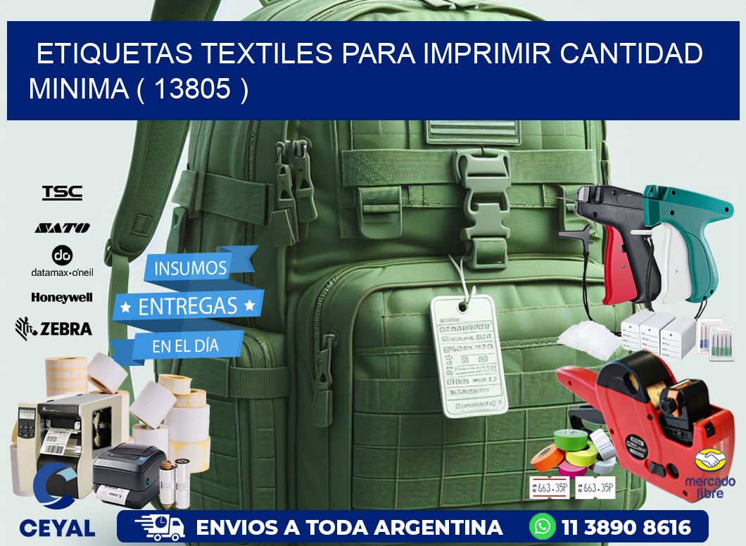 ETIQUETAS TEXTILES PARA IMPRIMIR CANTIDAD MINIMA ( 13805 )