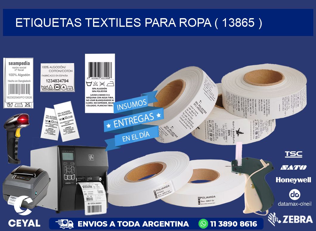 ETIQUETAS TEXTILES PARA ROPA ( 13865 )
