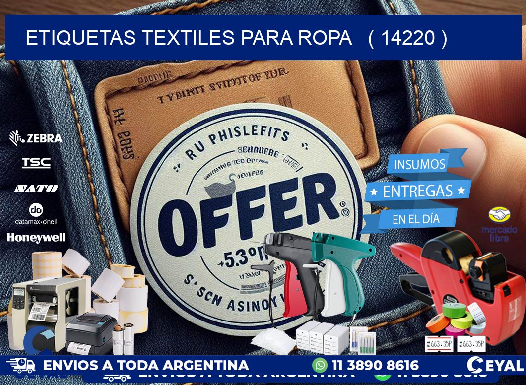 ETIQUETAS TEXTILES PARA ROPA   ( 14220 )