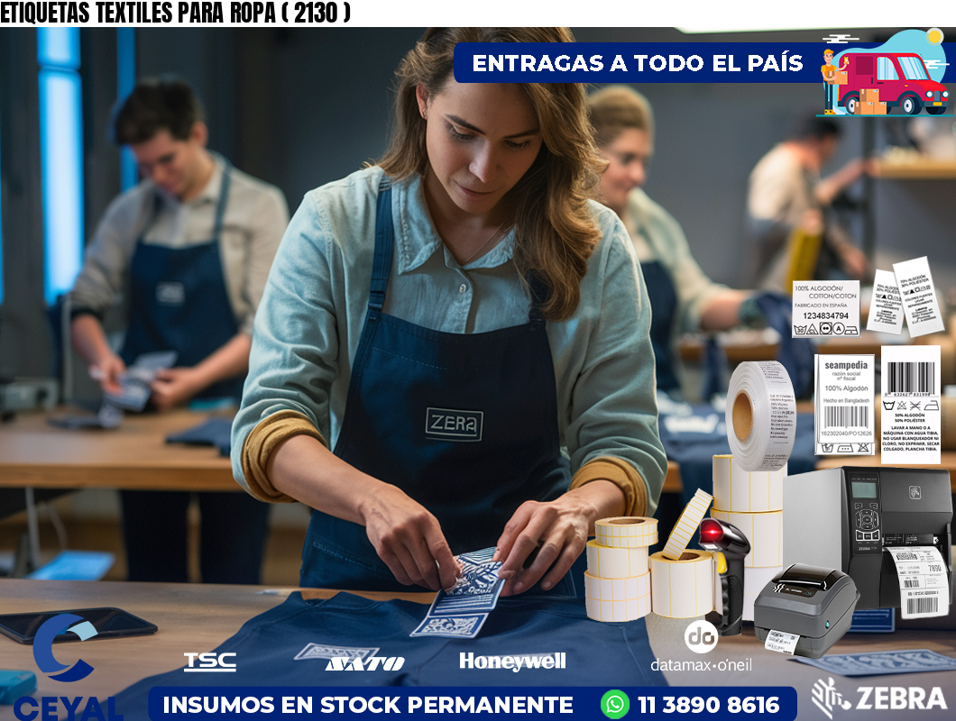 ETIQUETAS TEXTILES PARA ROPA ( 2130 )