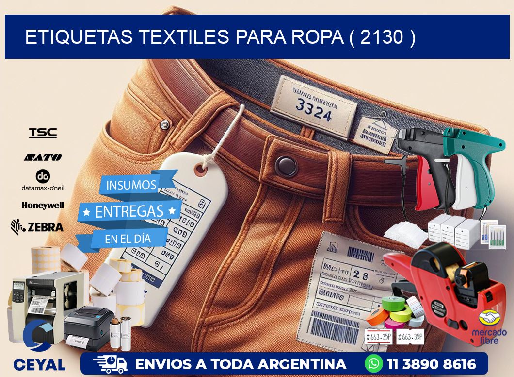 ETIQUETAS TEXTILES PARA ROPA ( 2130 )