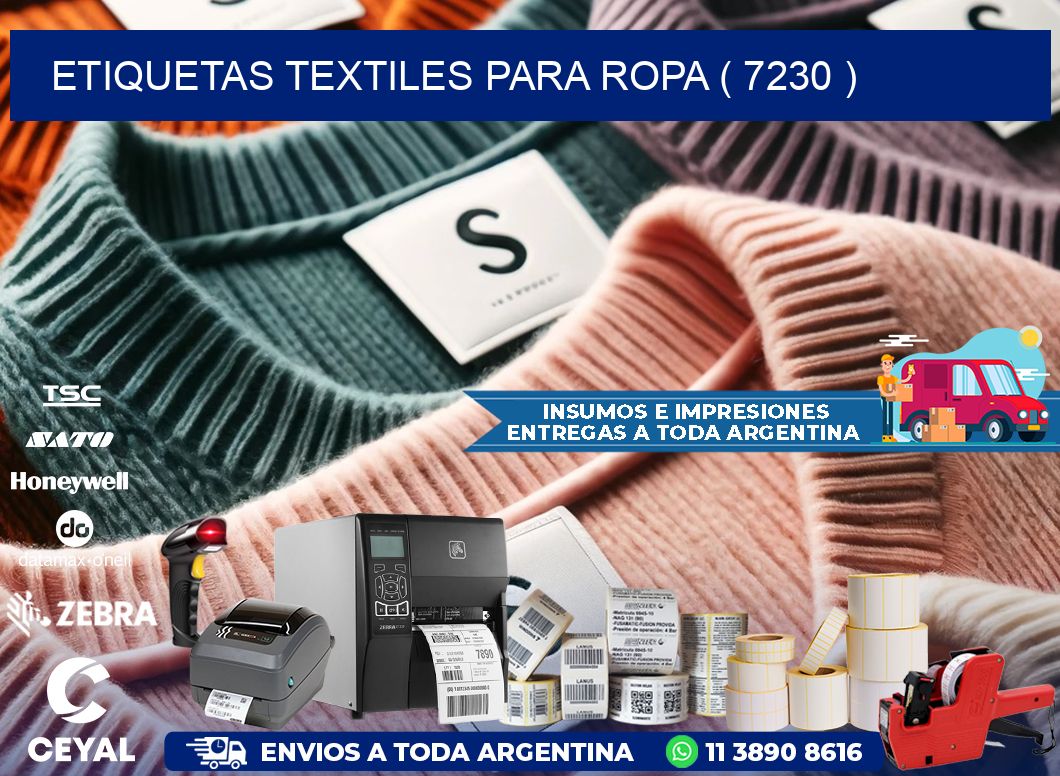 ETIQUETAS TEXTILES PARA ROPA ( 7230 )