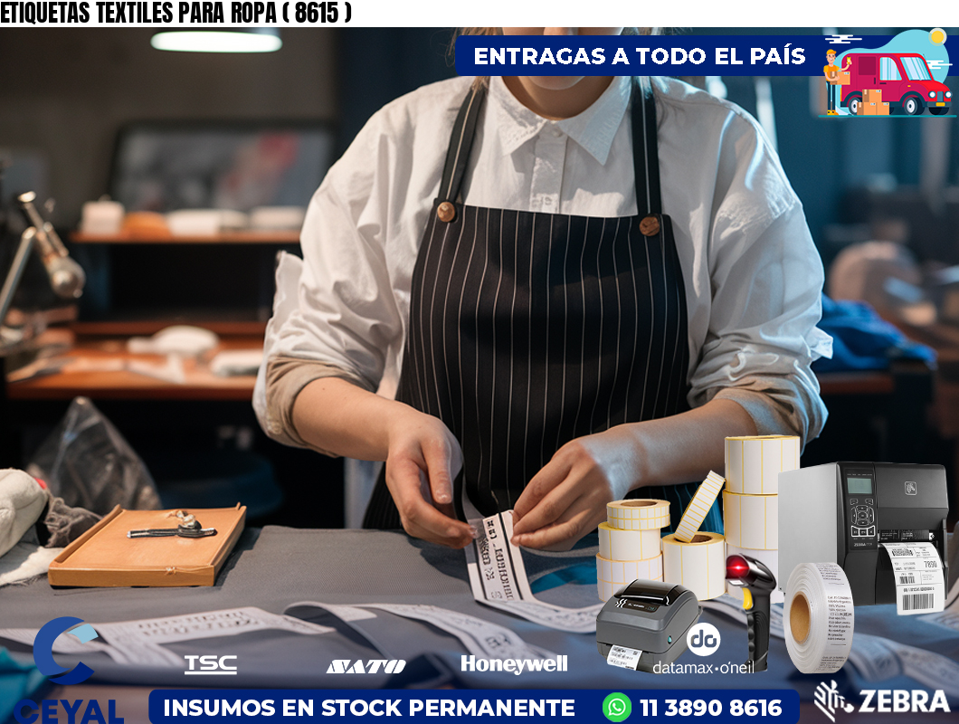 ETIQUETAS TEXTILES PARA ROPA ( 8615 )
