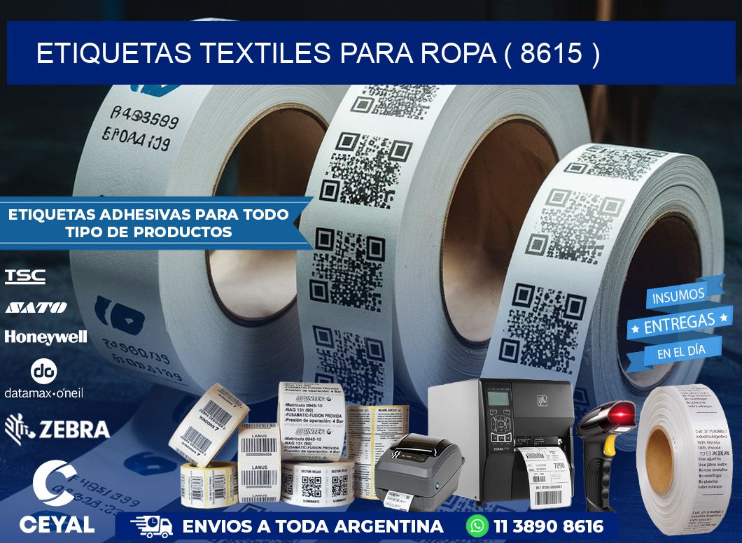 ETIQUETAS TEXTILES PARA ROPA ( 8615 )