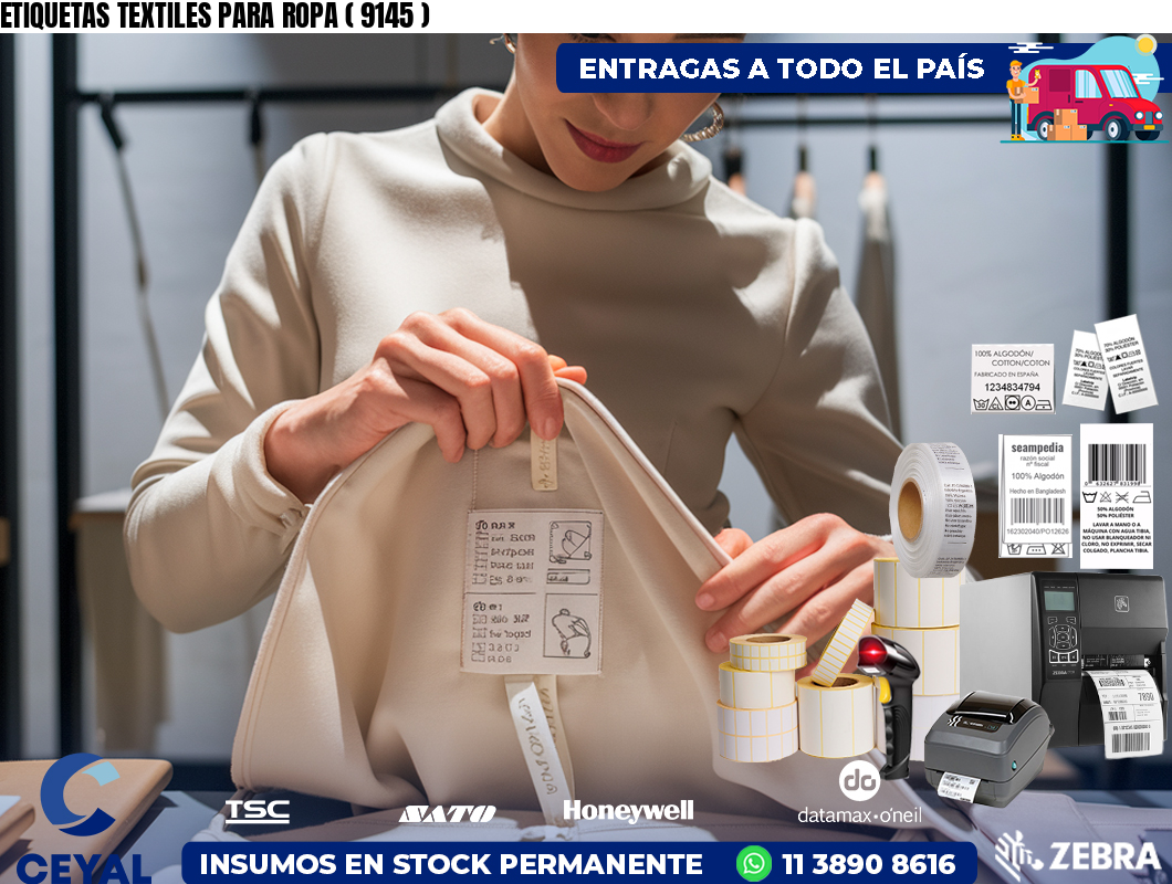 ETIQUETAS TEXTILES PARA ROPA ( 9145 )