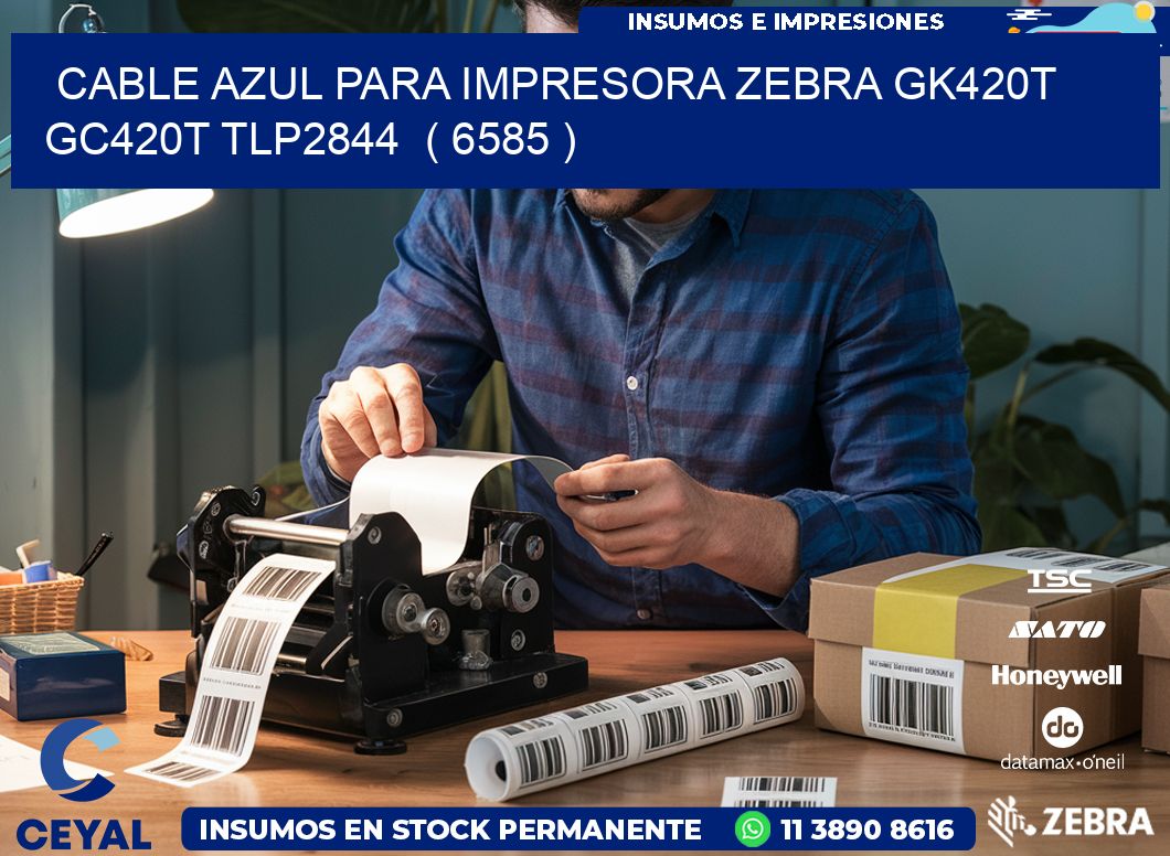 cable azul para impresora zebra GK420T GC420T TLP2844  ( 6585 )
