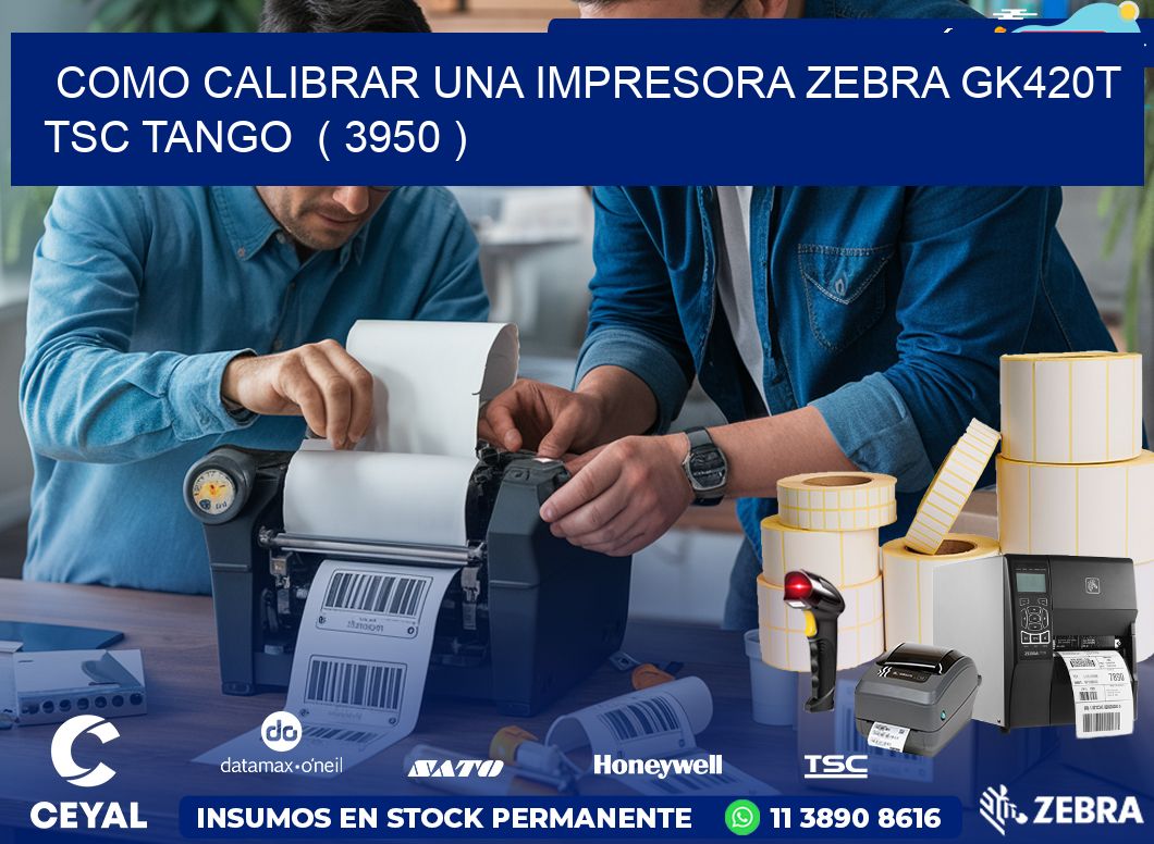 como calibrar una impresora zebra gk420t TSC TANGO  ( 3950 )