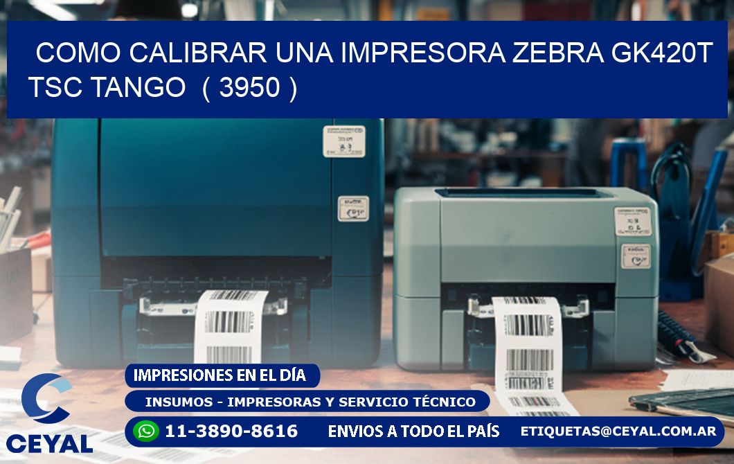 como calibrar una impresora zebra gk420t TSC TANGO  ( 3950 )