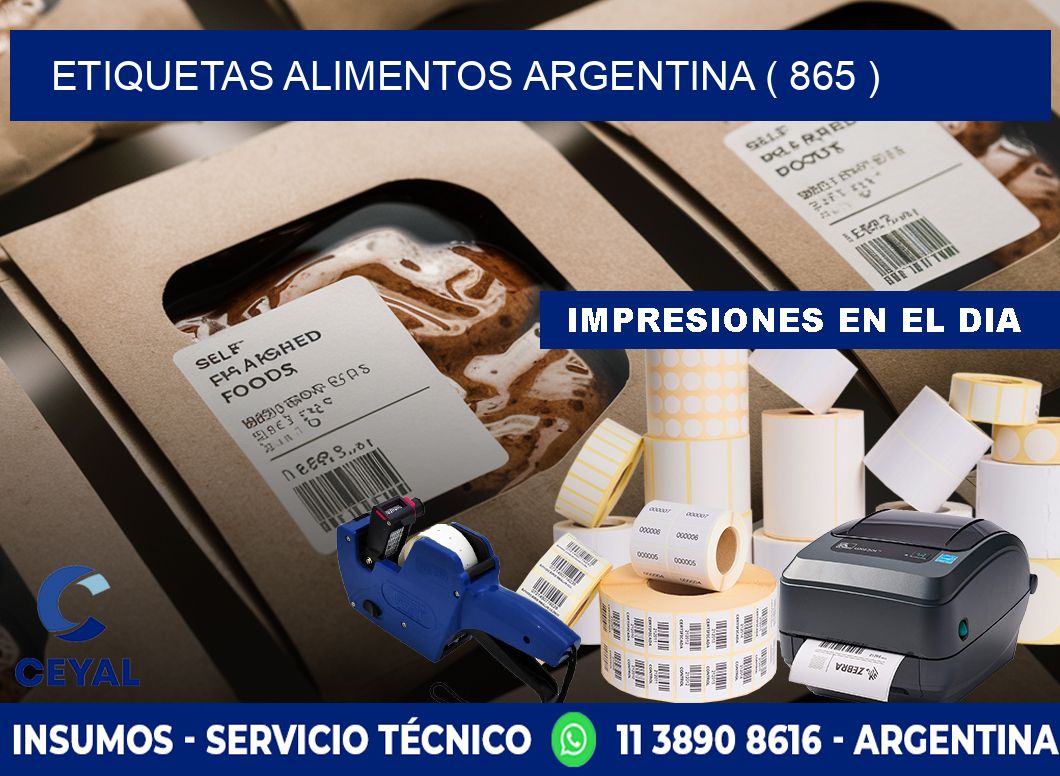 etiquetas alimentos argentina ( 865 )