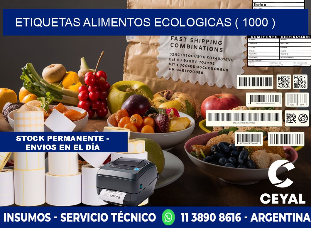 etiquetas alimentos ecologicas ( 1000 )