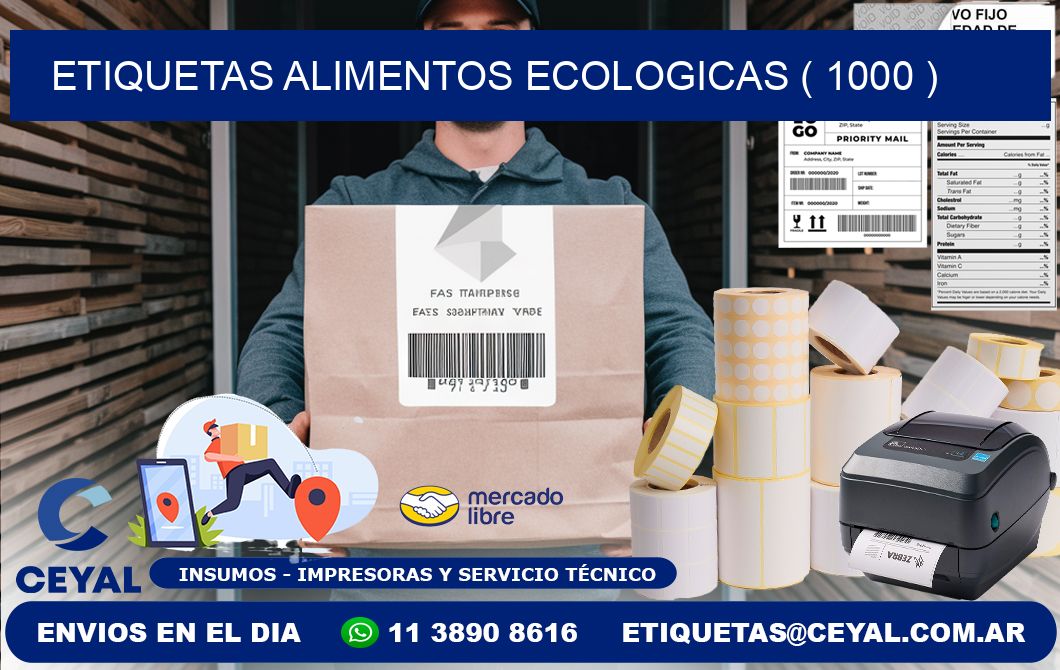 etiquetas alimentos ecologicas ( 1000 )