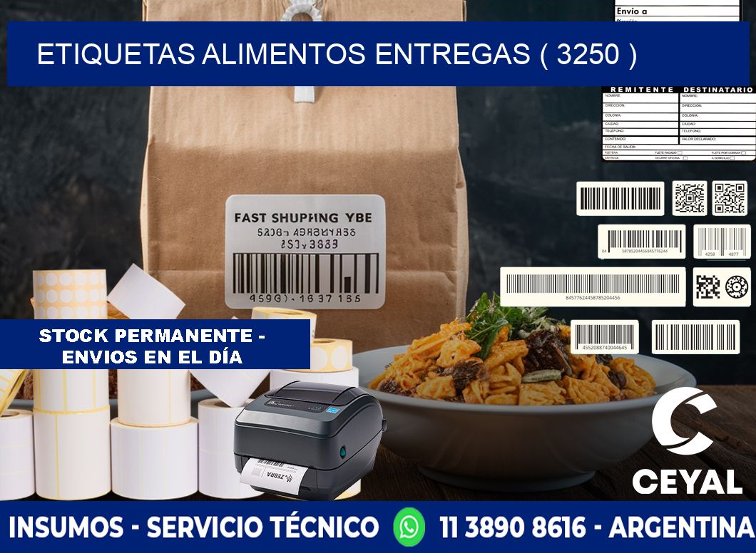 etiquetas alimentos entregas ( 3250 )