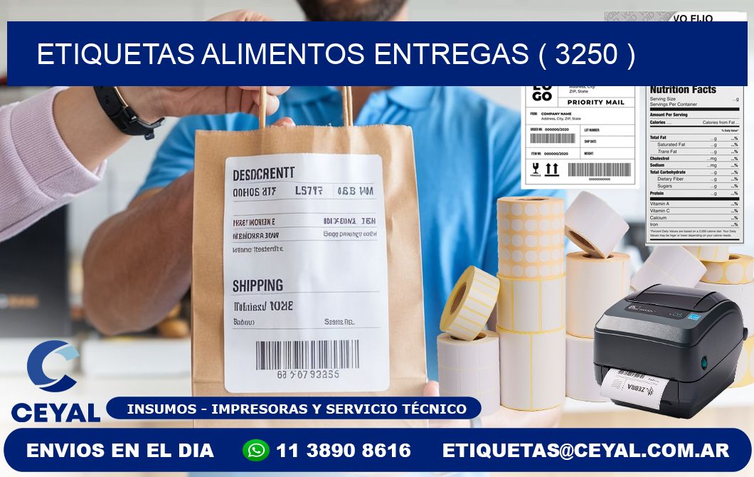 etiquetas alimentos entregas ( 3250 )
