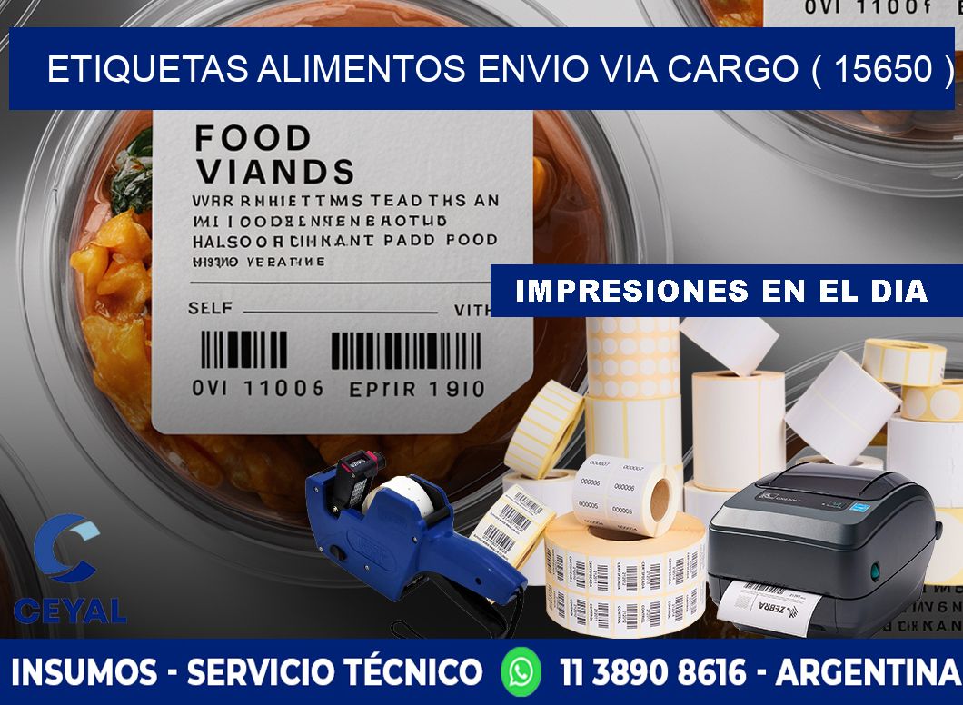 etiquetas alimentos envio via cargo ( 15650 )