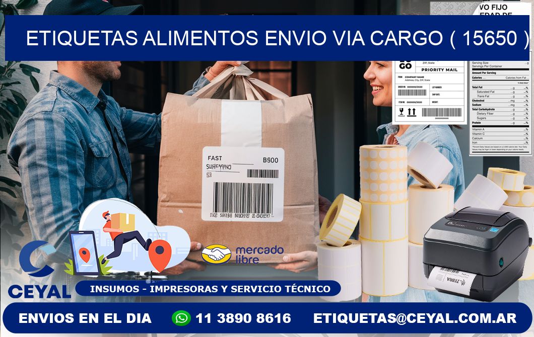 etiquetas alimentos envio via cargo ( 15650 )