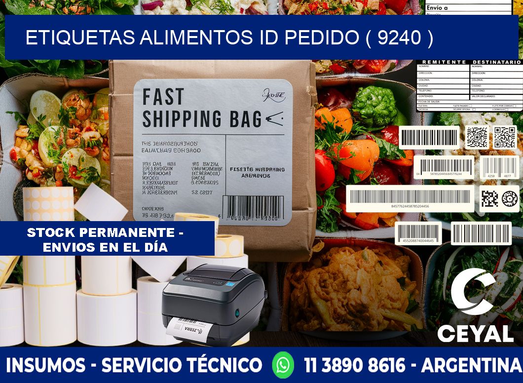 etiquetas alimentos id pedido ( 9240 )