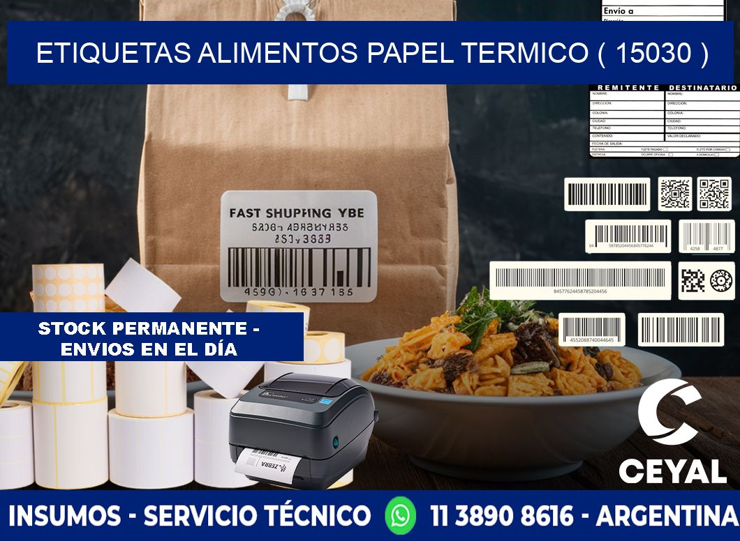 etiquetas alimentos papel termico ( 15030 )