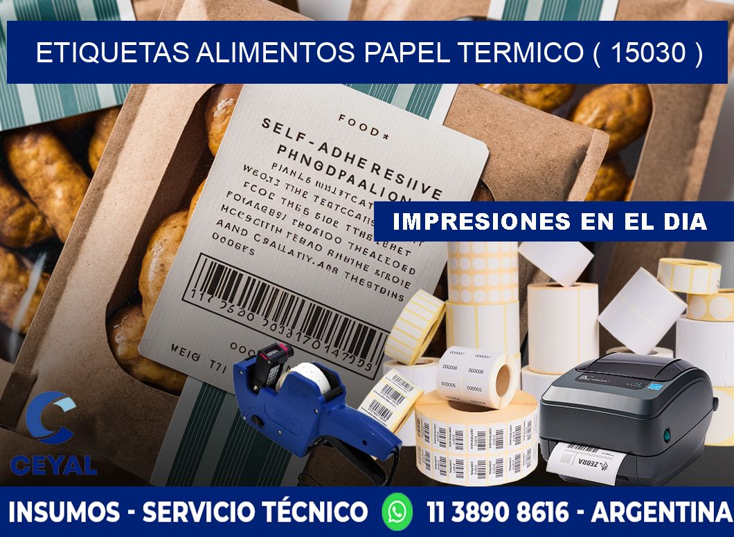 etiquetas alimentos papel termico ( 15030 )
