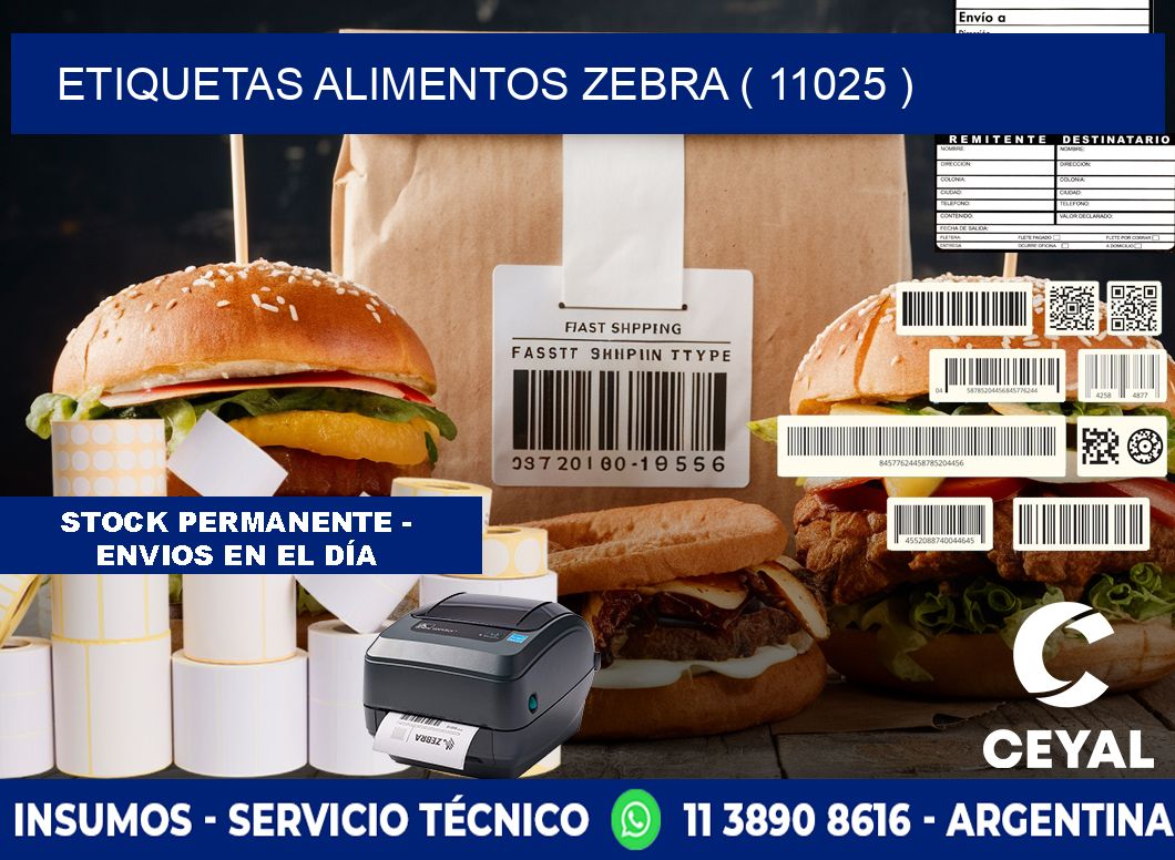 etiquetas alimentos zebra ( 11025 )