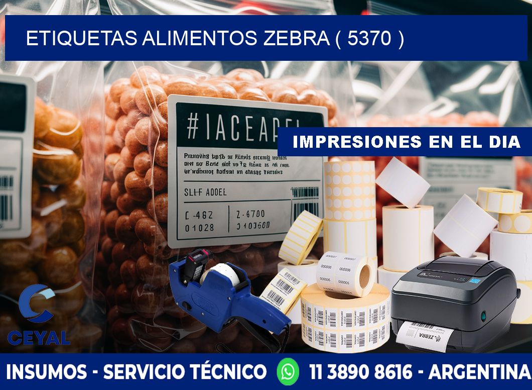 etiquetas alimentos zebra ( 5370 )