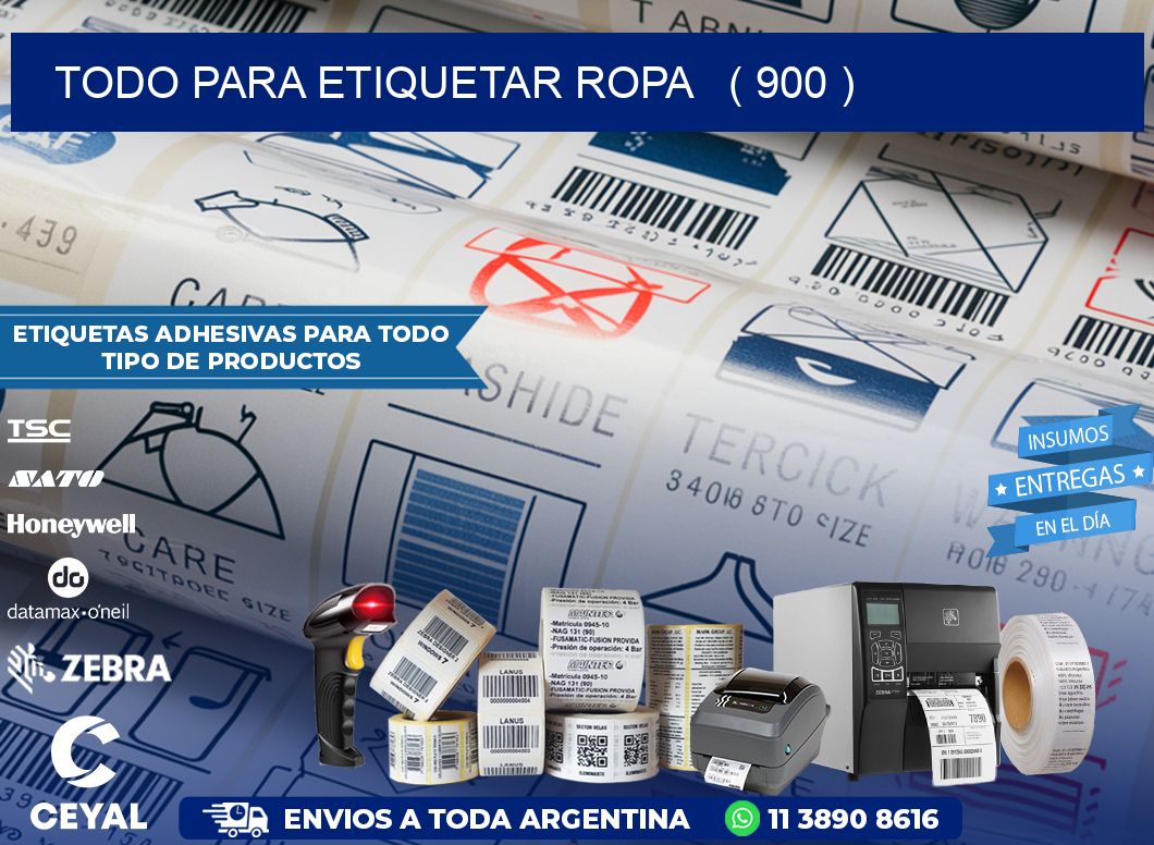 todo para etiquetar ropa   ( 900 )