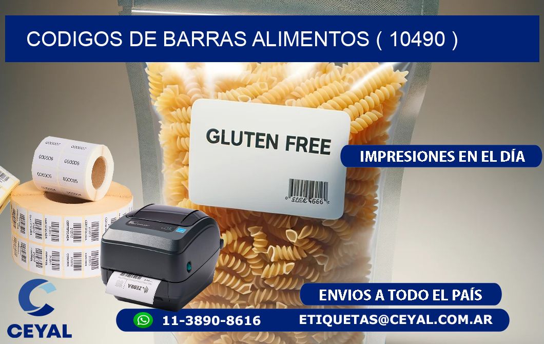 CODIGOS DE BARRAS ALIMENTOS ( 10490 )