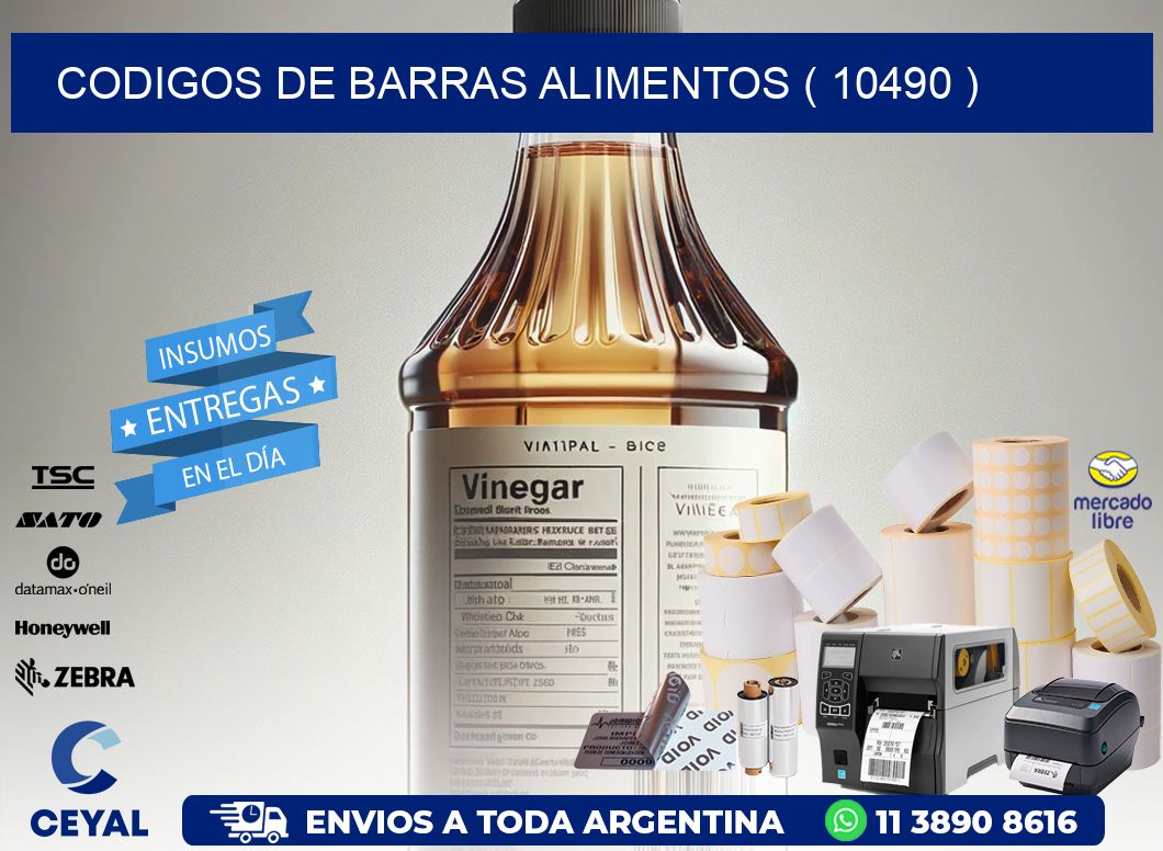 CODIGOS DE BARRAS ALIMENTOS ( 10490 )