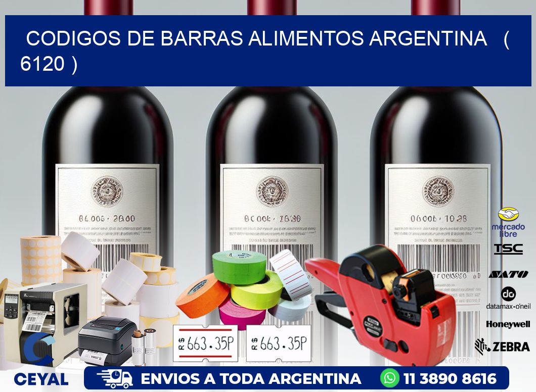 CODIGOS DE BARRAS ALIMENTOS ARGENTINA   ( 6120 )