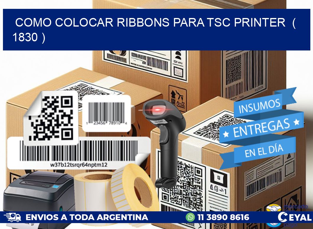 COMO COLOCAR RIBBONS PARA TSC PRINTER  ( 1830 )