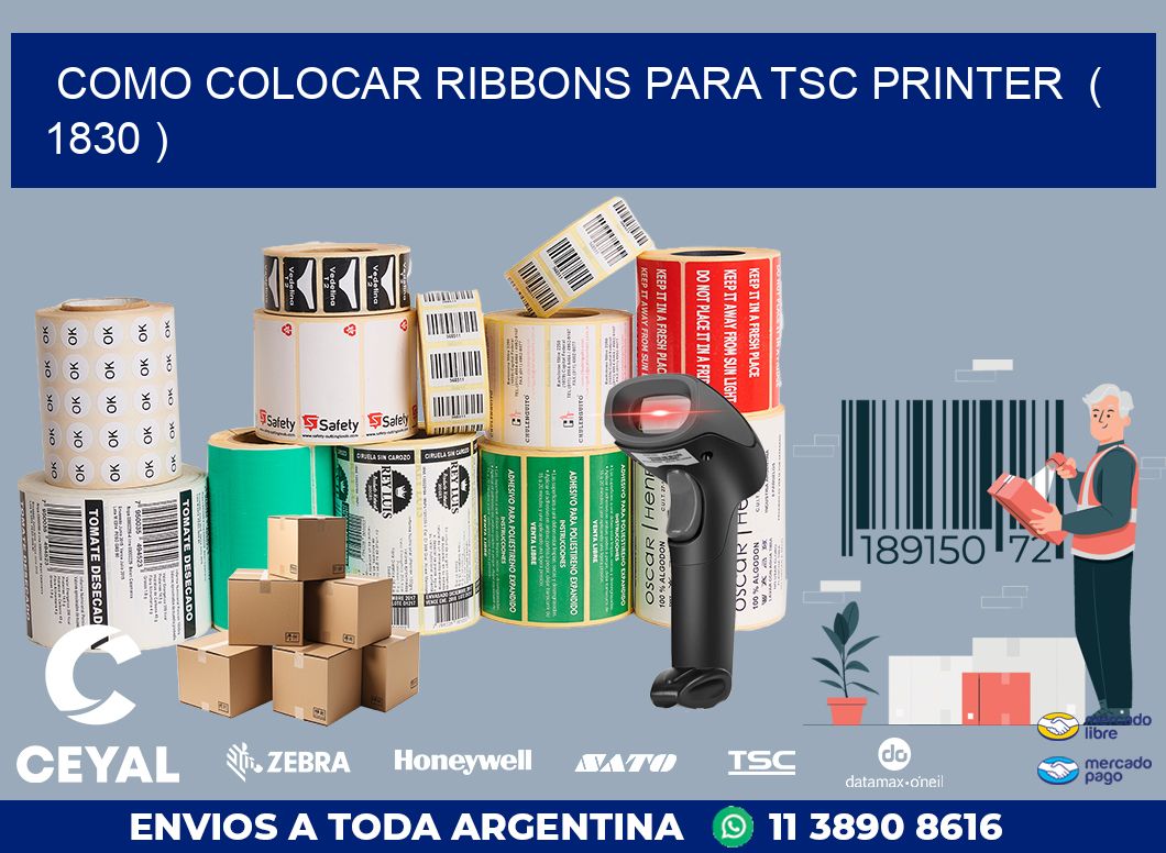COMO COLOCAR RIBBONS PARA TSC PRINTER  ( 1830 )