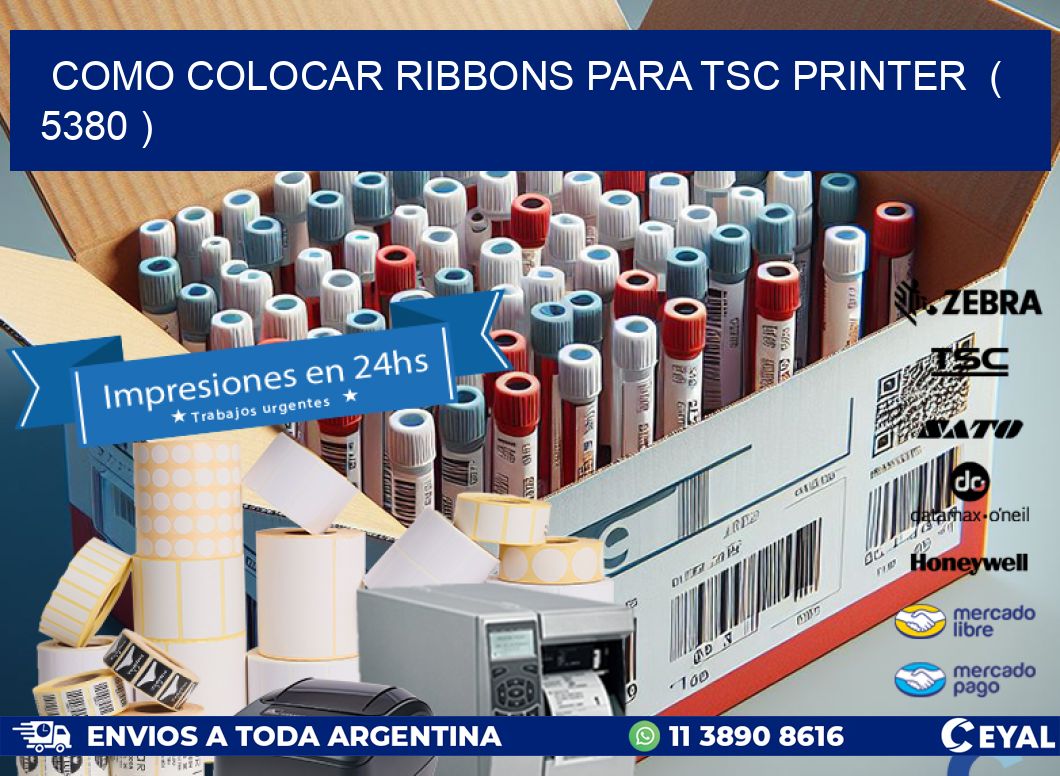 COMO COLOCAR RIBBONS PARA TSC PRINTER  ( 5380 )