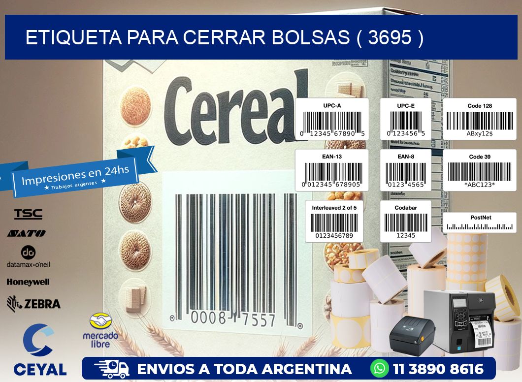 ETIQUETA PARA CERRAR BOLSAS ( 3695 )