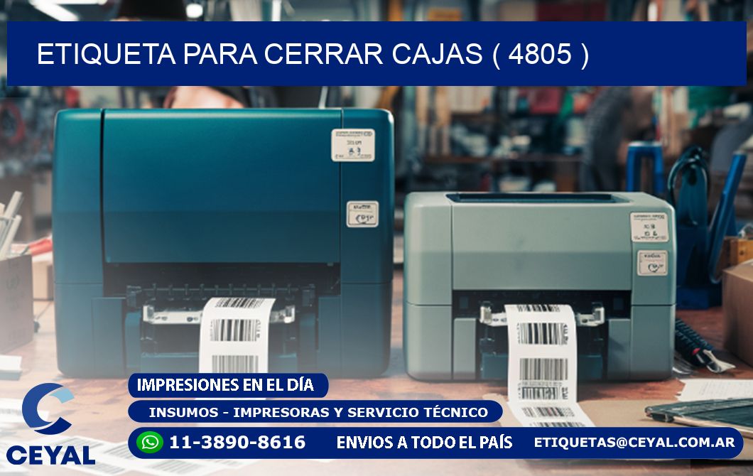 ETIQUETA PARA CERRAR CAJAS ( 4805 )
