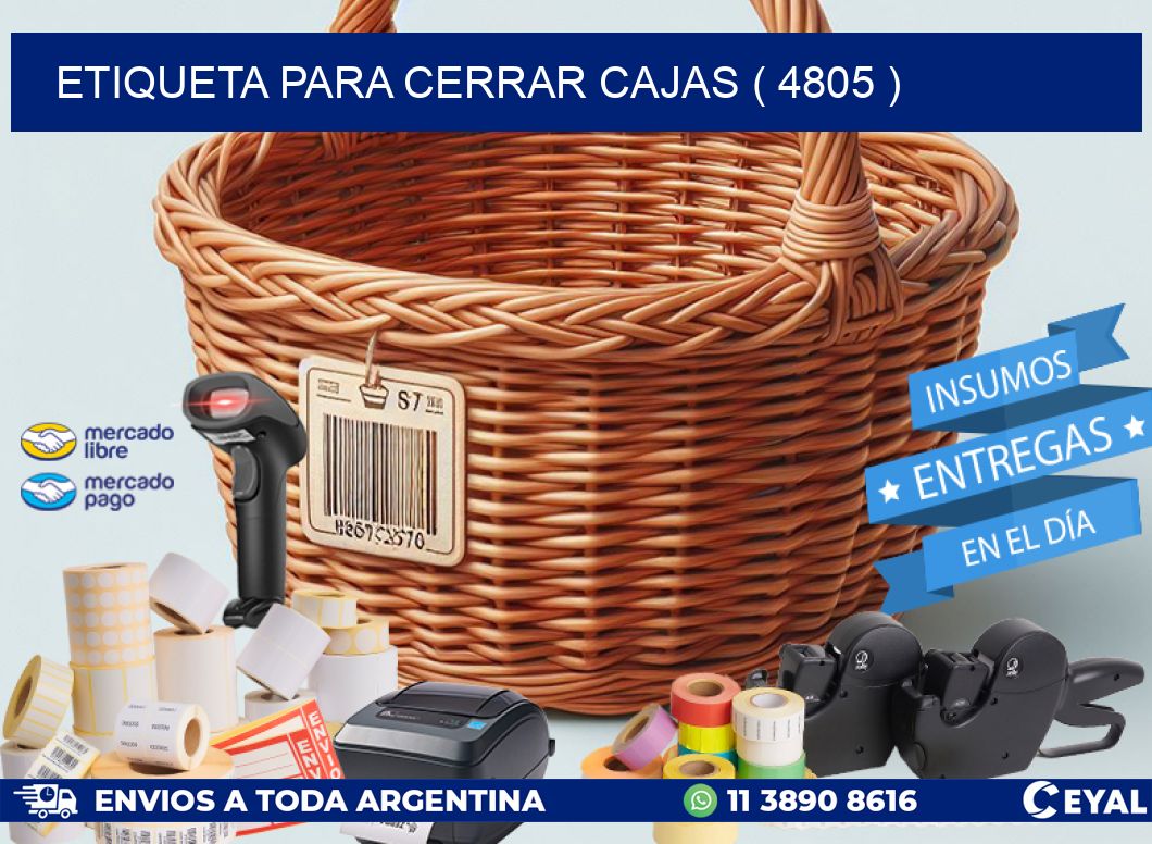 ETIQUETA PARA CERRAR CAJAS ( 4805 )