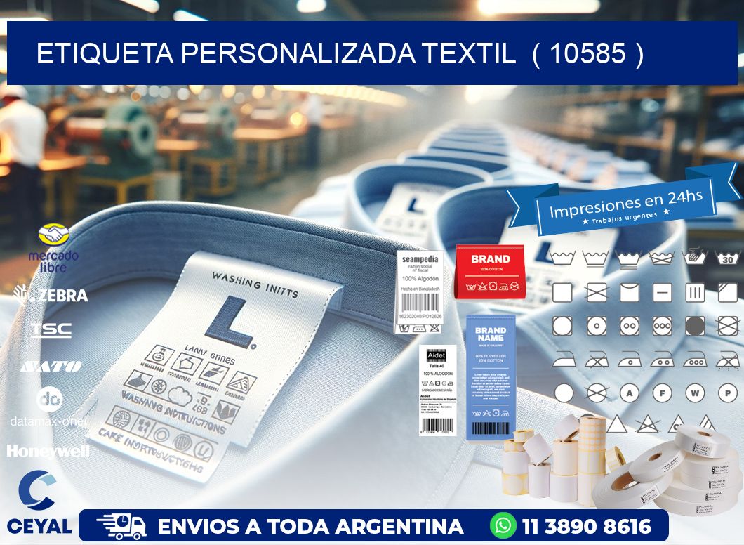 ETIQUETA PERSONALIZADA TEXTIL  ( 10585 )