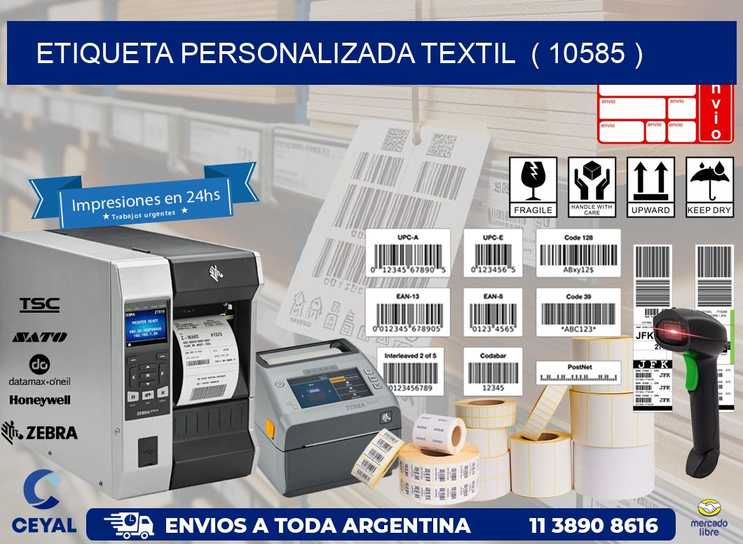 ETIQUETA PERSONALIZADA TEXTIL  ( 10585 )