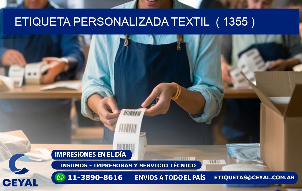ETIQUETA PERSONALIZADA TEXTIL  ( 1355 )