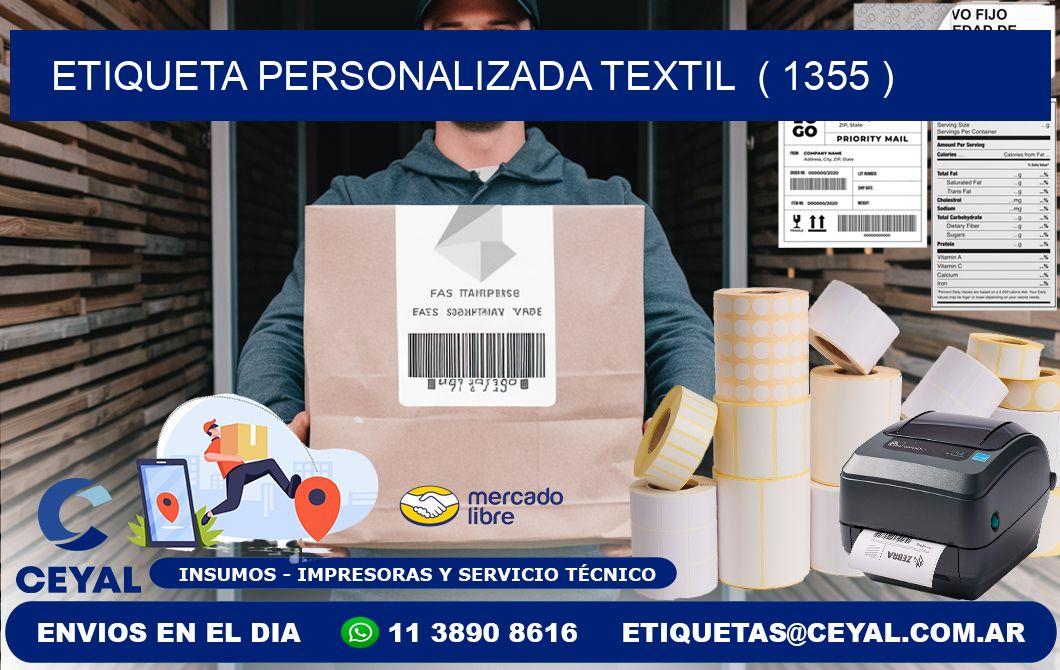 ETIQUETA PERSONALIZADA TEXTIL  ( 1355 )