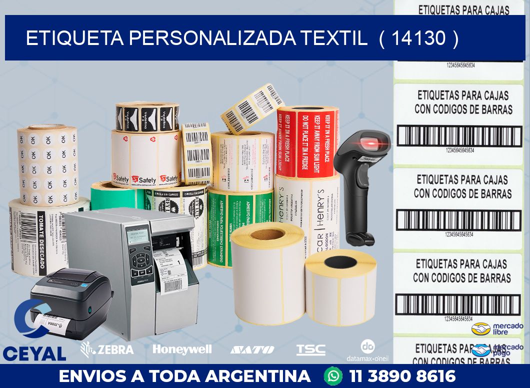 ETIQUETA PERSONALIZADA TEXTIL  ( 14130 )