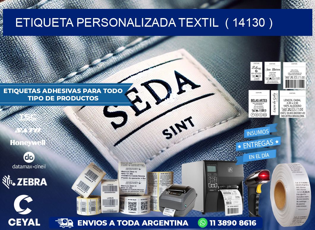 ETIQUETA PERSONALIZADA TEXTIL  ( 14130 )
