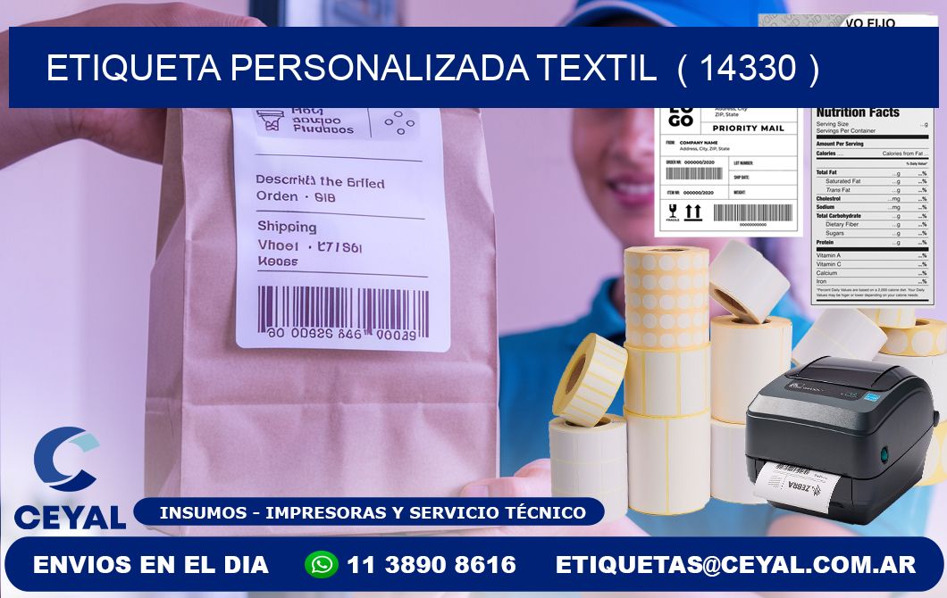 ETIQUETA PERSONALIZADA TEXTIL  ( 14330 )