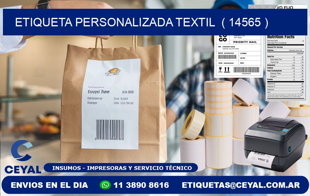 ETIQUETA PERSONALIZADA TEXTIL  ( 14565 )