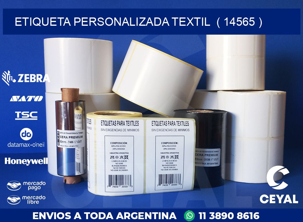 ETIQUETA PERSONALIZADA TEXTIL  ( 14565 )