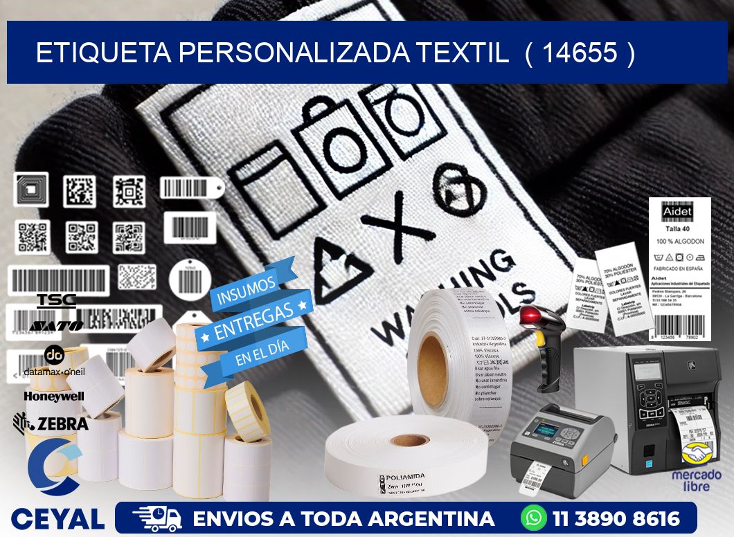 ETIQUETA PERSONALIZADA TEXTIL  ( 14655 )
