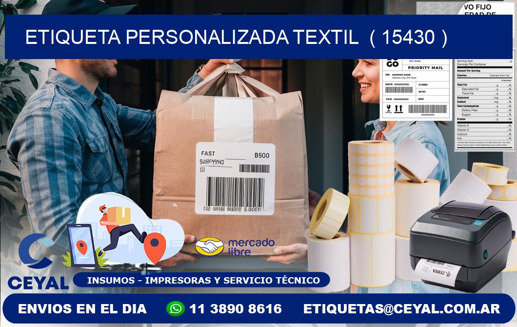 ETIQUETA PERSONALIZADA TEXTIL  ( 15430 )