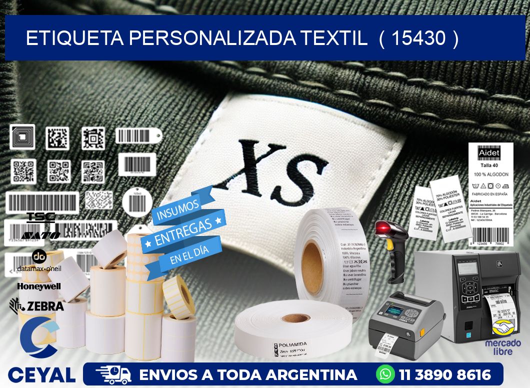 ETIQUETA PERSONALIZADA TEXTIL  ( 15430 )