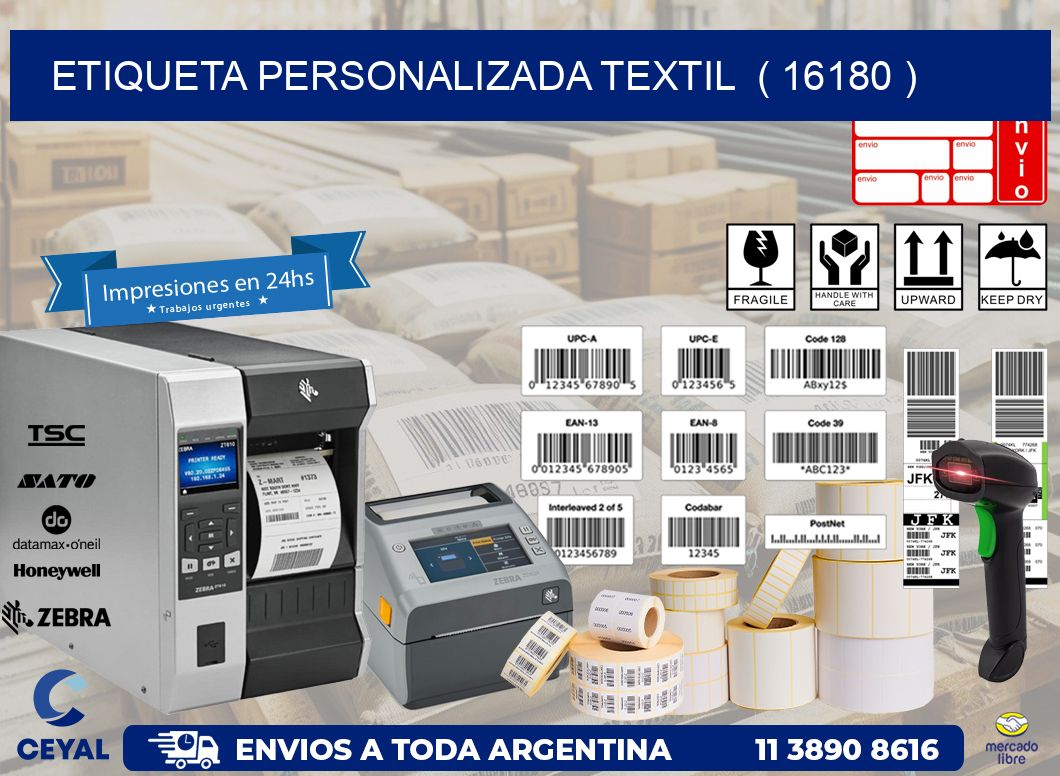 ETIQUETA PERSONALIZADA TEXTIL  ( 16180 )